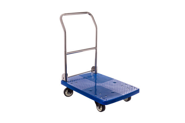 Imagem de CARRO TRANSPORTE C/ PEGA DOBRA, PP/INOX CAP100KG 73x49x86CM